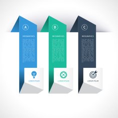 Modern minimalistic infographics banner N2