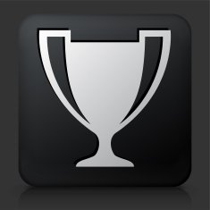 Black Square Button with Trophy N18