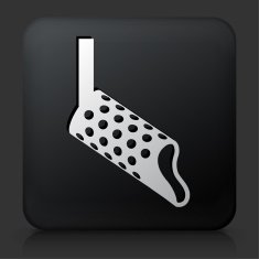 Black Square Button with Filter Icon