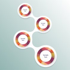 colorful round diagram metaball infographics N24