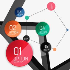 Vector infographic report template N22