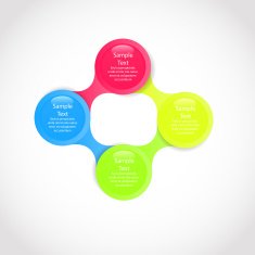 metaball colorful round diagram infographics N148
