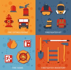 Firefighter Flat Set