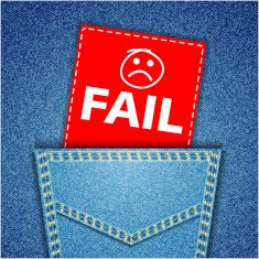 Fail tag Blue back jeans pocket realistic denim texture