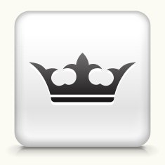 White Square and Crown button