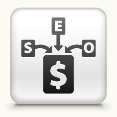 Square Button with Search Engine Optimization & Money