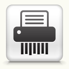 Square Button with Shredding Paper