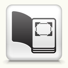 Square Button with Open Photo Album