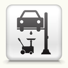 Square Button with Car Generator interface icon N2