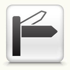 Square Button with Street Signs interface icon