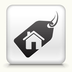 Square Button with Price Tag interface icon
