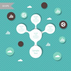 colorful round diagram metaball infographics N27