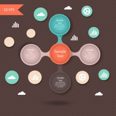 colorful round diagram metaball infographics N28
