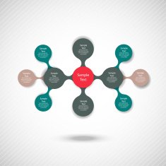metaball colorful round diagram infographics N151
