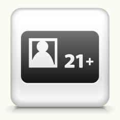 Square Button with 21 and Older ID