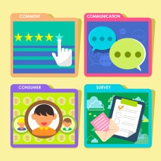 customer service concept in flat design