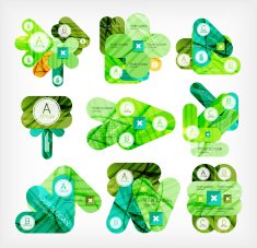 Collection of infographic option layouts N19