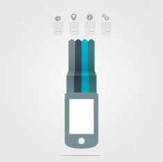 Smartphone infographic element N6