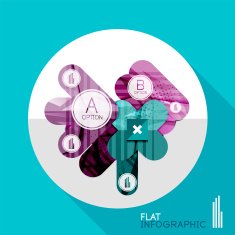 Geometric infographic in trendy flat style N169