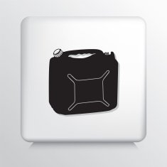 Square Icon With Gas Can