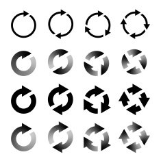 Rotating Arrows Set Refresh Reload Recycle