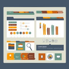 Web site Flat design elements Vector