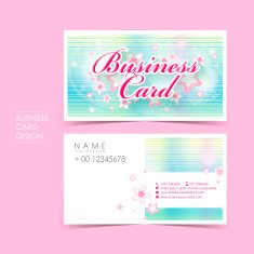 princess style vector business card set N2
