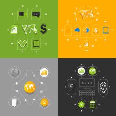 Set of business icons N137