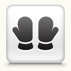 Square Button with Baby Mittens