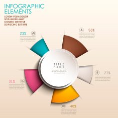 abstract 3d origami paper infographics N15