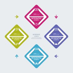 Colorful plastic buttons for infographic N5