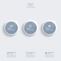 Glossy plastic buttons for infographic