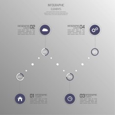 Modern template with volume elements of infographics N2
