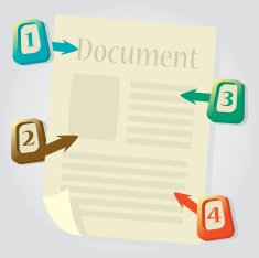 Infographic Document reference numbers icon