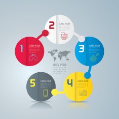 Infographic design template and marketing icons N73