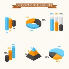 Isometric 3d vector Infographic elements