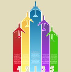 Airplane infographic label vector illustration N8