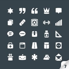 Set of Office and Media Icons N9