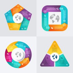 Vector colorful info graphics for your business presentations N355