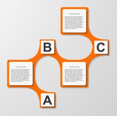 Abstract squares infographics template