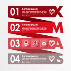 Christmas infographics options banner business concept