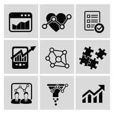 Analysis icons vector N2