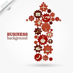 Business design Gears in Arrow