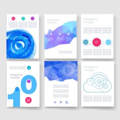 Templates Design Set of Web Mail Brochures Mobile Technology Infographic N406