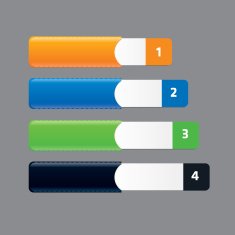 colorful file labels tags in pockets