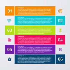 Vector illustration infographics six options N19