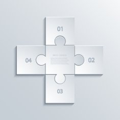 Vector modern puzzle infographics background