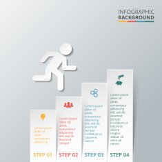 Vector elements with arrow for infographic N2