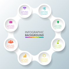 Vector circle element for infographic N100