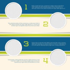 Infographic design with circle photo containers N2